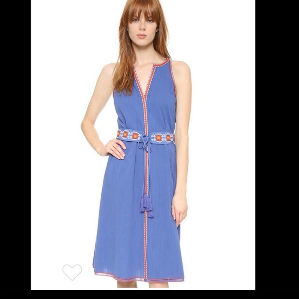 Tory Burch Savannah Embroidered Tunic Dress Spring Easter size 6